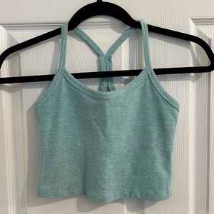 Beyond Yoga Spacedye Slim Racerback cropped tank size XS color teal